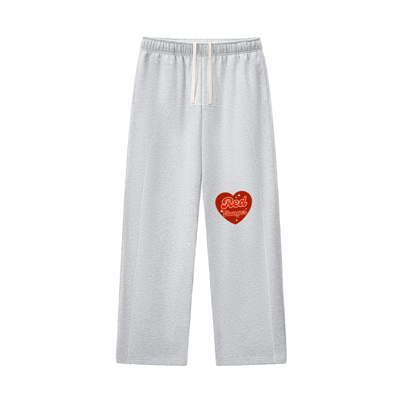 "Love" - Contrast-Stitched Fleece Sweatpants