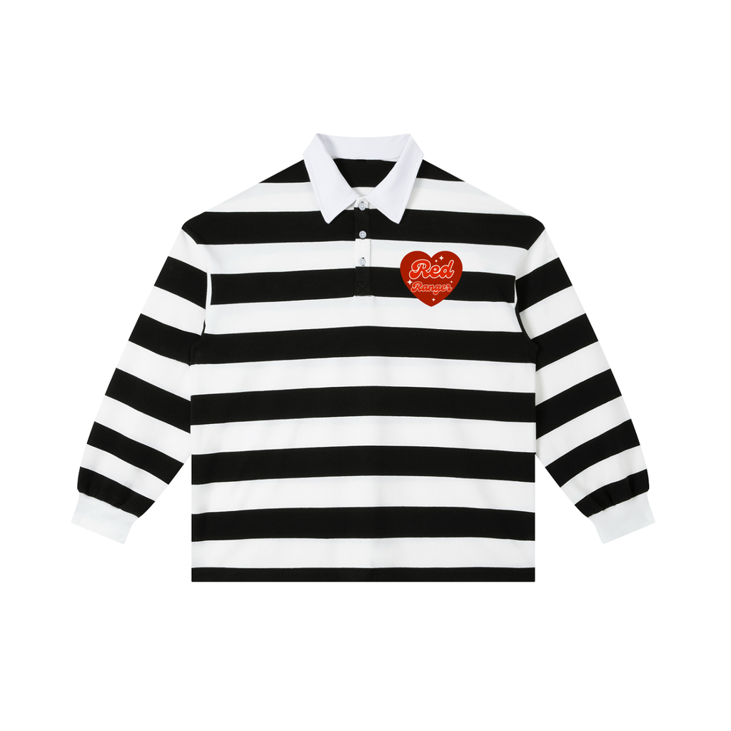 "Love" - Color Block Stripe Polo Shirt