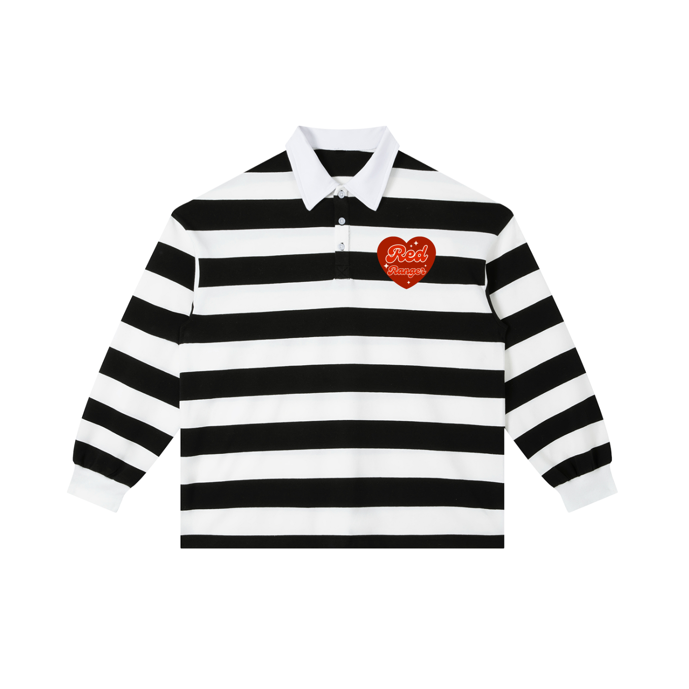 "Love" - Color Block Stripe Polo Shirt
