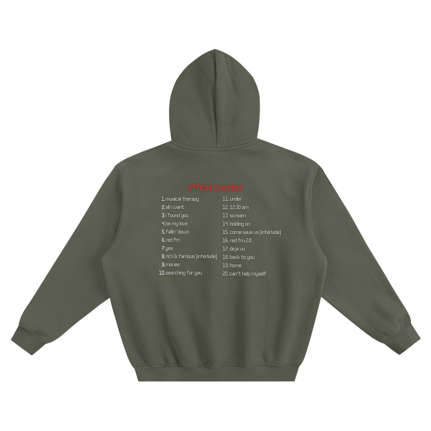 "24" x Tracklist - Fleeced Boxy Hoodie
