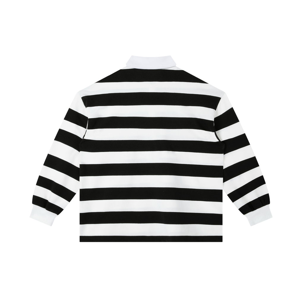 "Love" - Color Block Stripe Polo Shirt