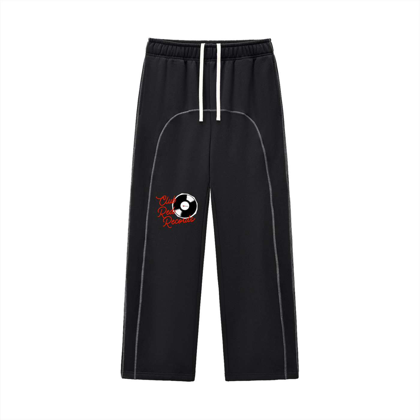 Club Red Records - Contrast Stitched Fleece Sweatpants