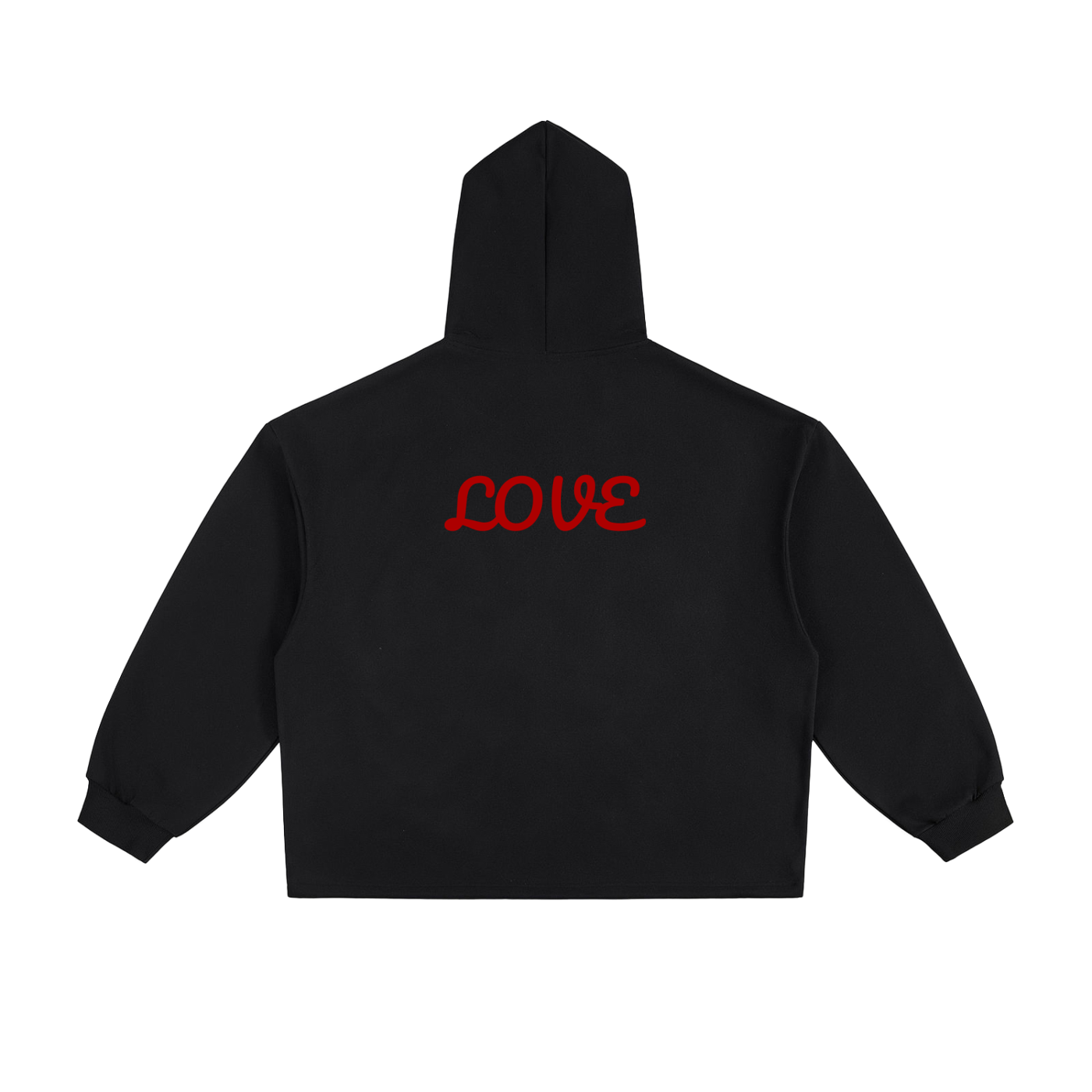 "Love" - Essential Heavyweight Oversized Drawstring Hem Hoodie