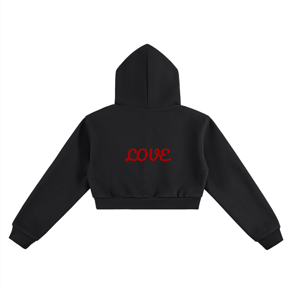 "Love" - Essential Cropped Hoodie