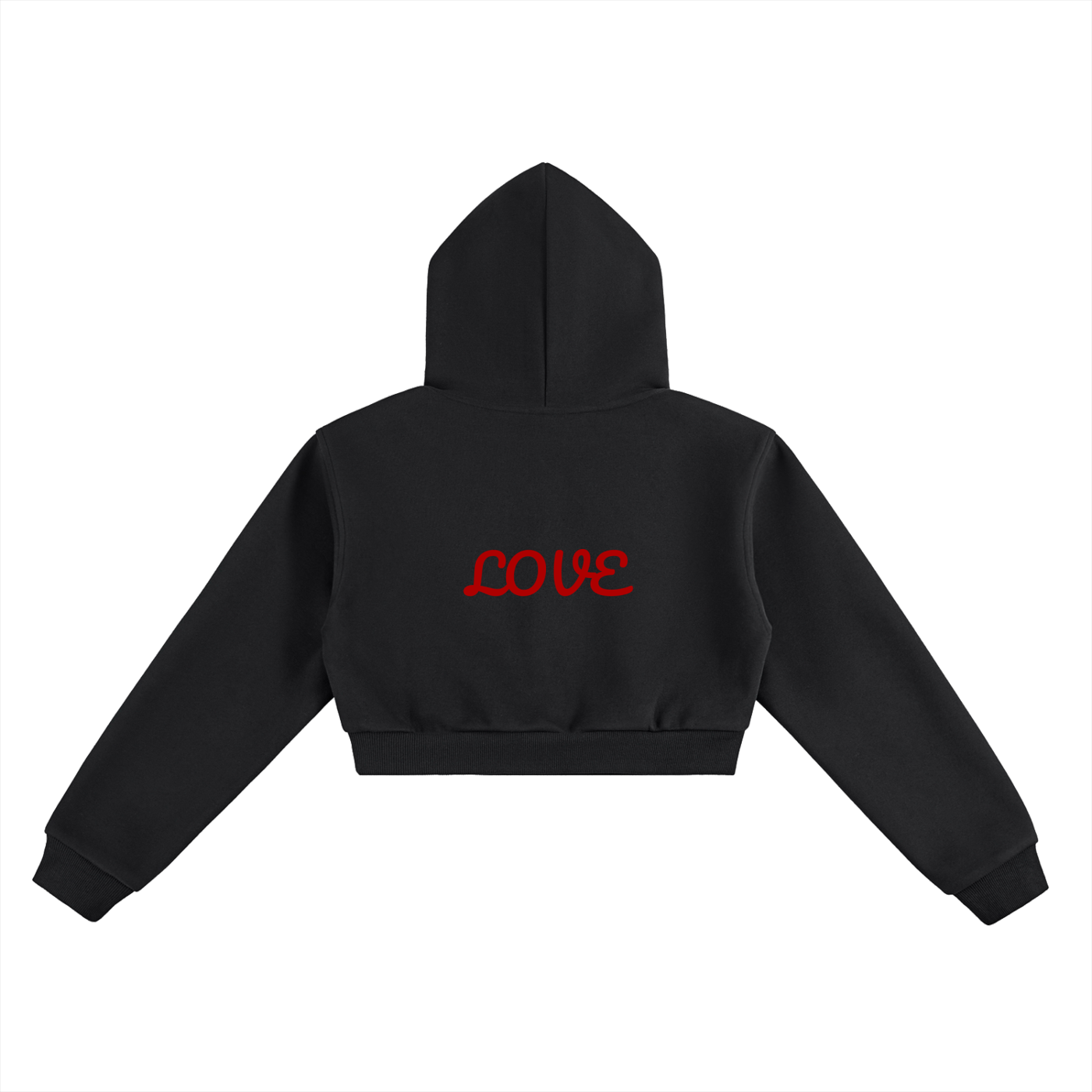 "Love" - Essential Cropped Hoodie