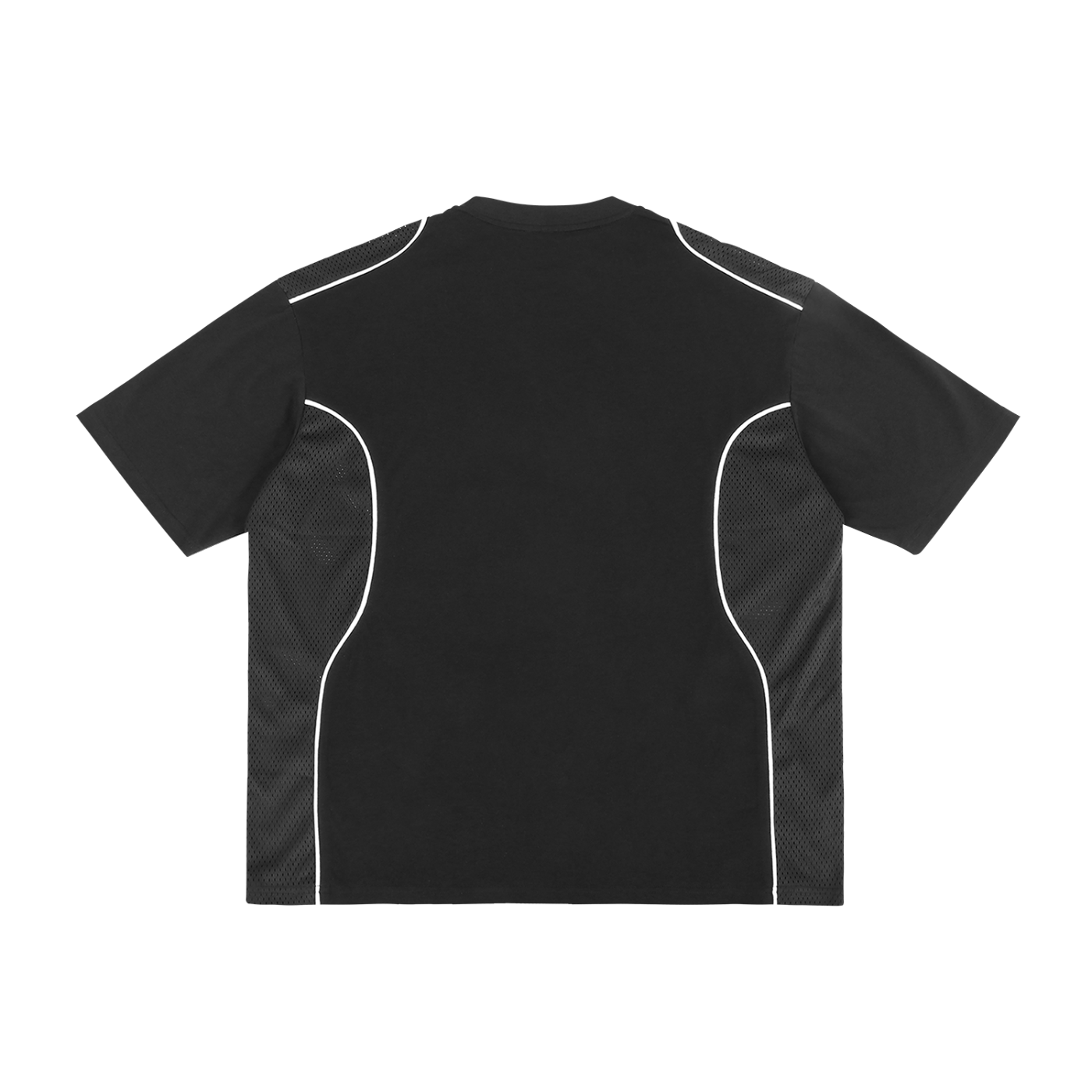 "Logo" - Contrast Piped Panel T-Shirt