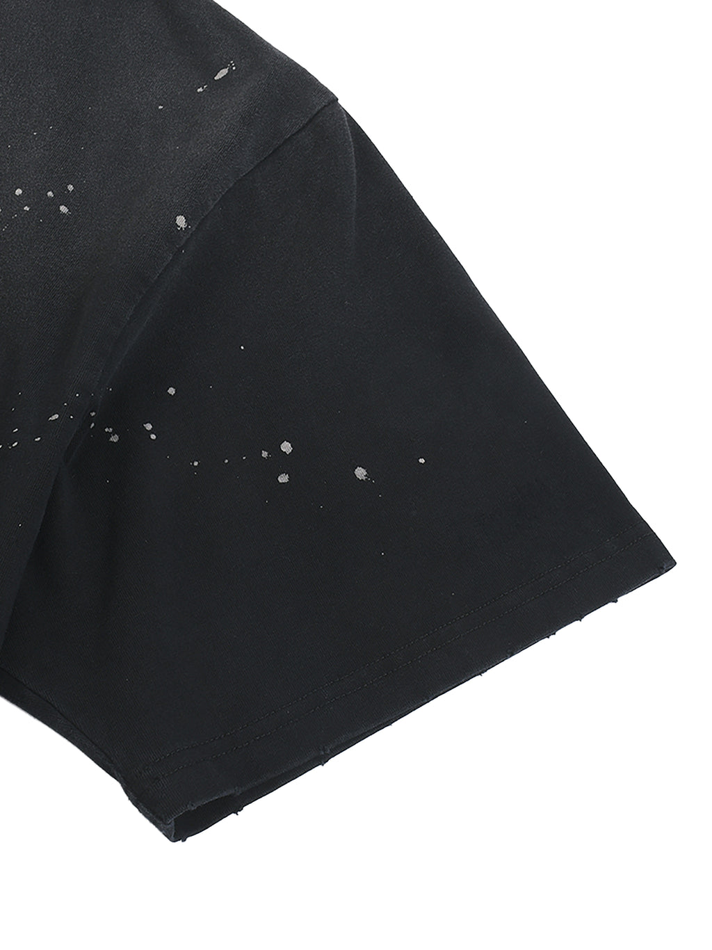"Haus Music Never Dies" - Hand-Frayed Sunfade Paint Splatter T-Shirt