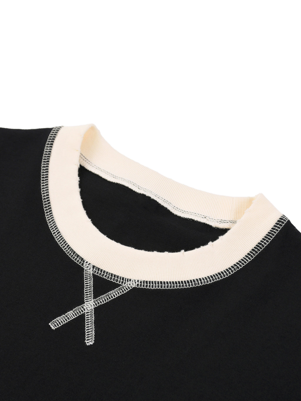 "Love" - Contrast-Stitched Cotton T-Shirt