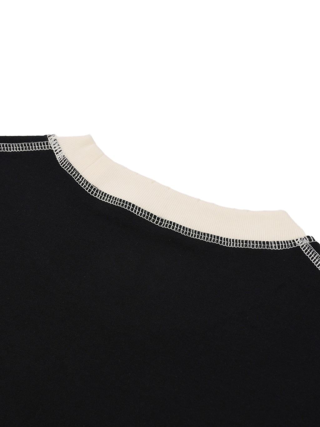 "Love" - Contrast-Stitched Cotton T-Shirt
