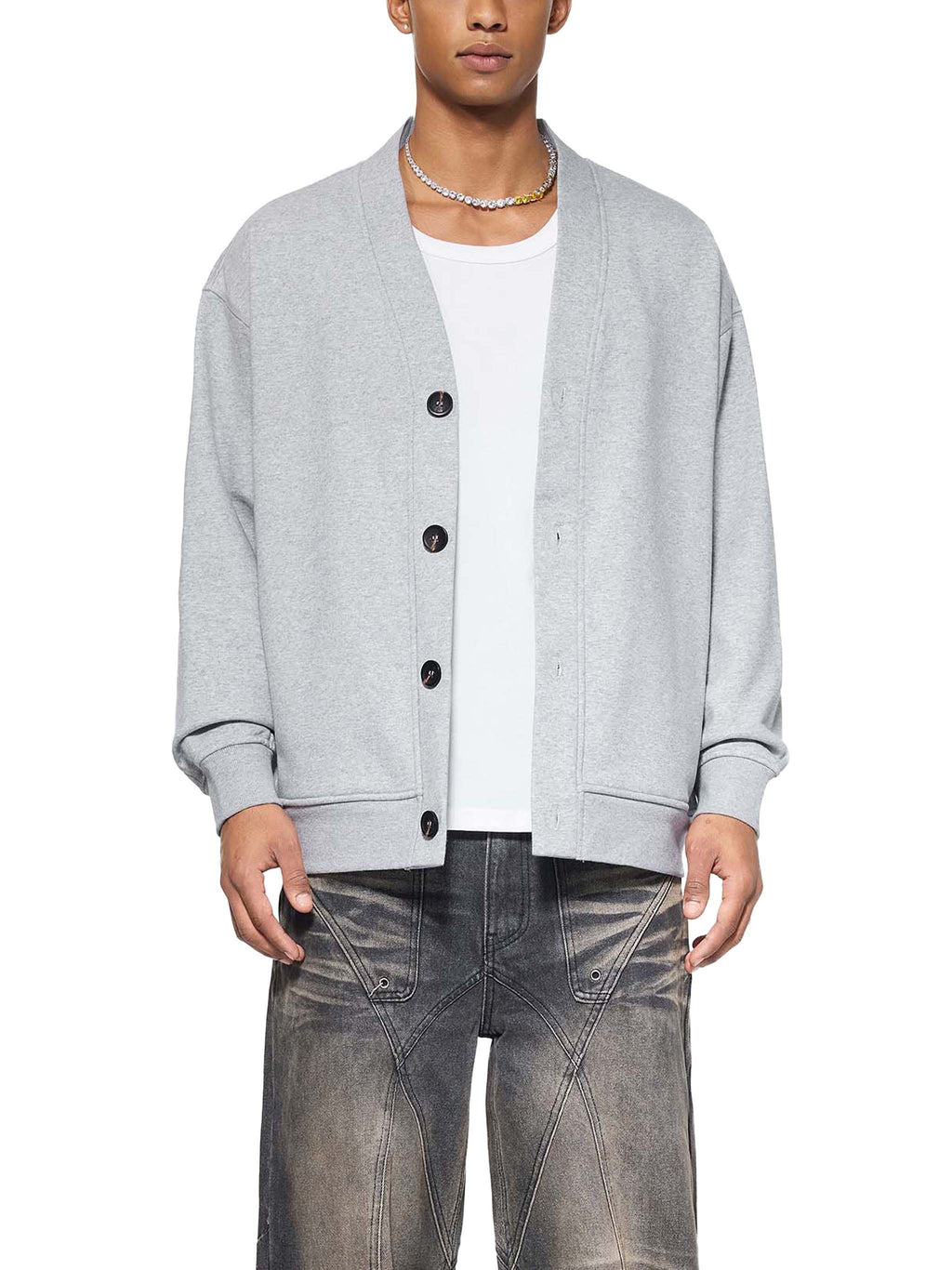 "Love" - Essential Heavyweight Sweat Cardigan